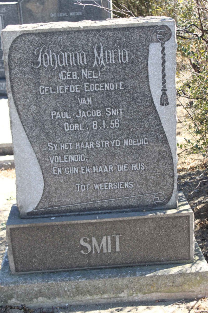 SMIT Johanna Maria nee NEL -1956