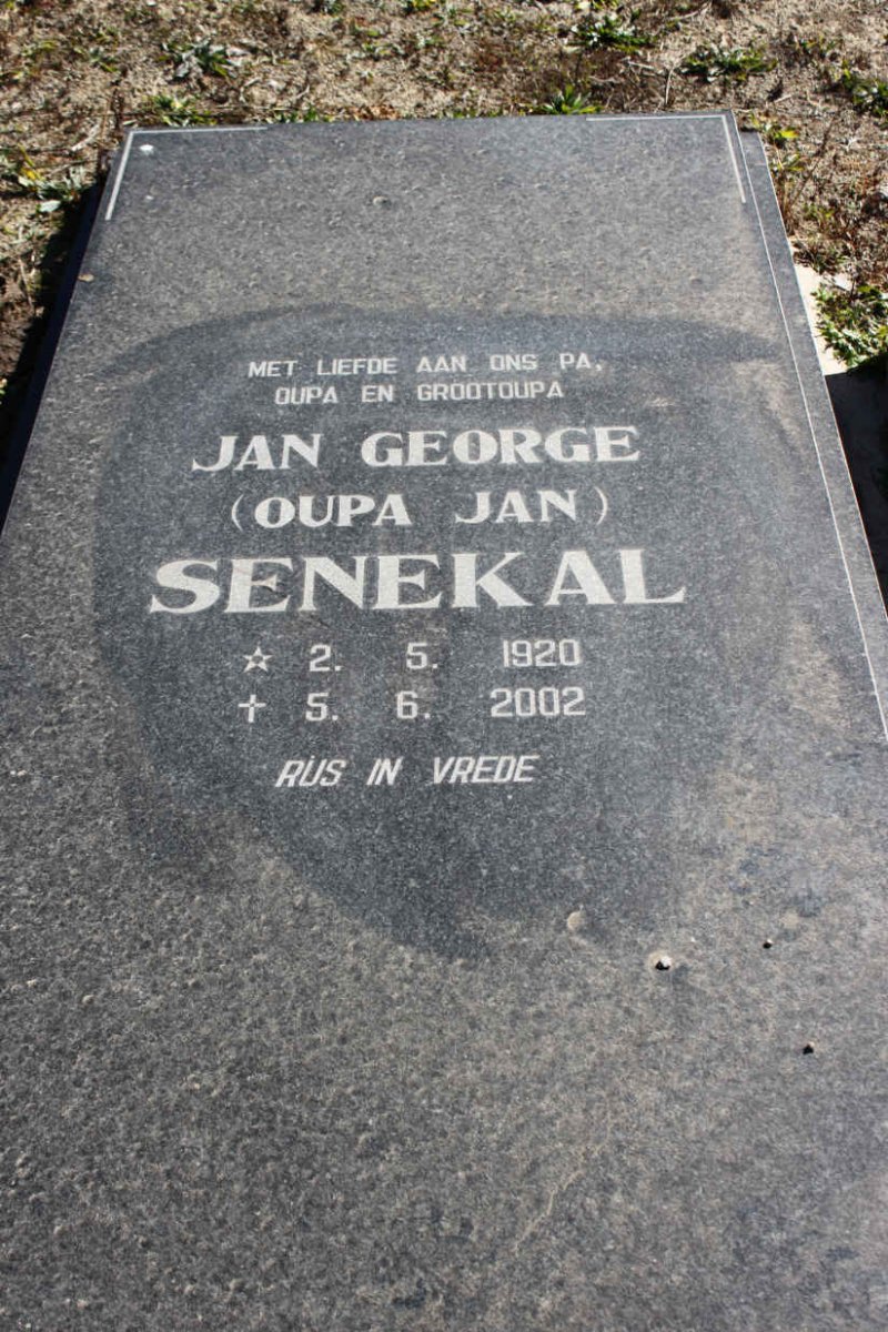 SENEKAL Jan George 1920-2002