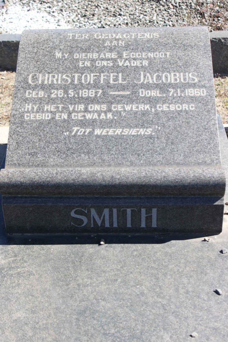 SMITH Christoffel Jacobus 1887-1960