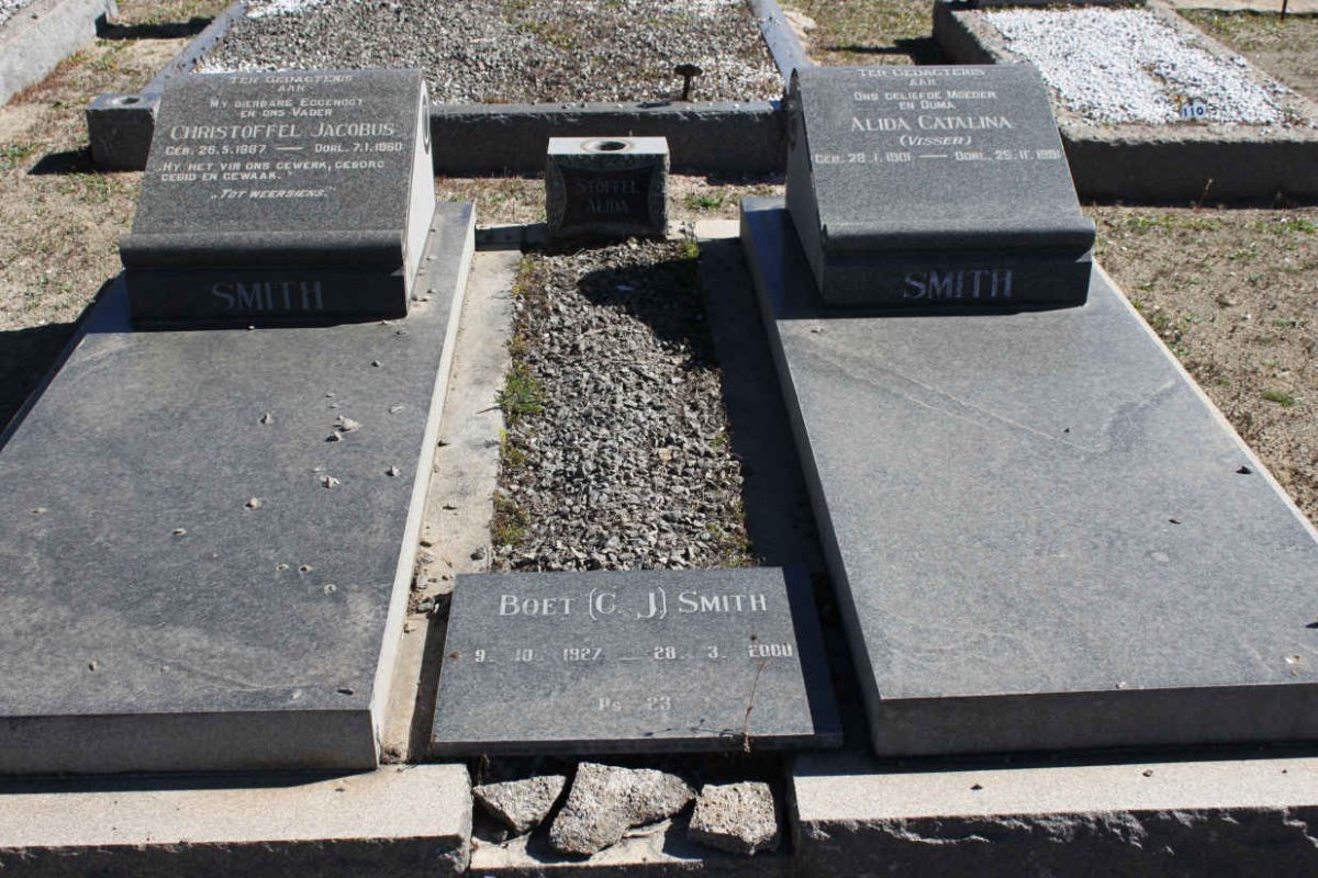 SMITH Christoffel Jacobus 1887-1960 &amp; Alida Catalina VISSER 1901-1981 :: SMITH C.J. 1927-2000