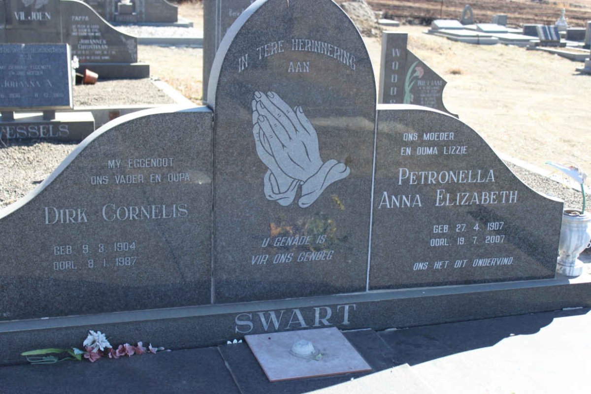 SWART Dirk Cornelis 1904-1987 &amp; Petronella Anna Elizabeth 1907-2007