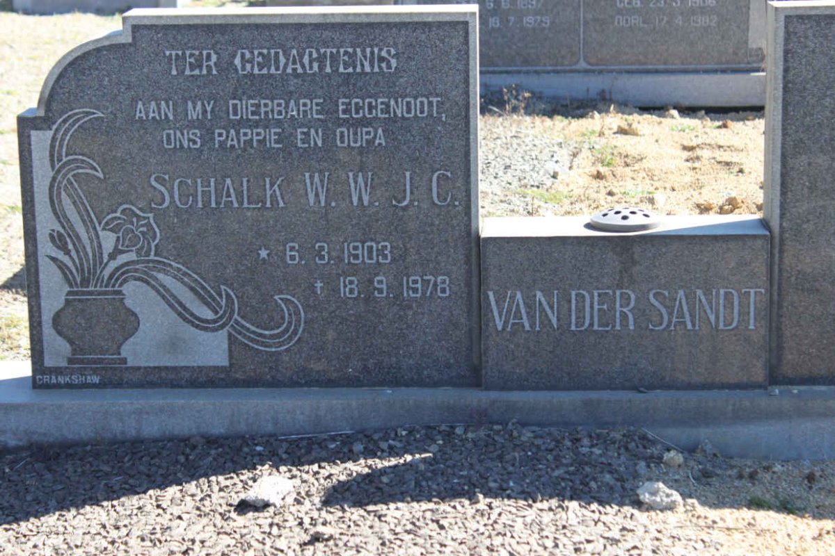 SANDT Schalk W.W.J.C., van der 1903-1978