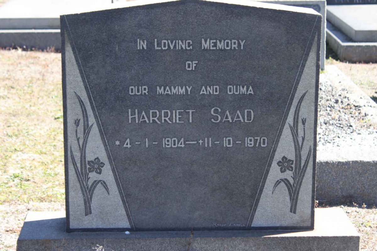 SAAD Harriet 1904-1970
