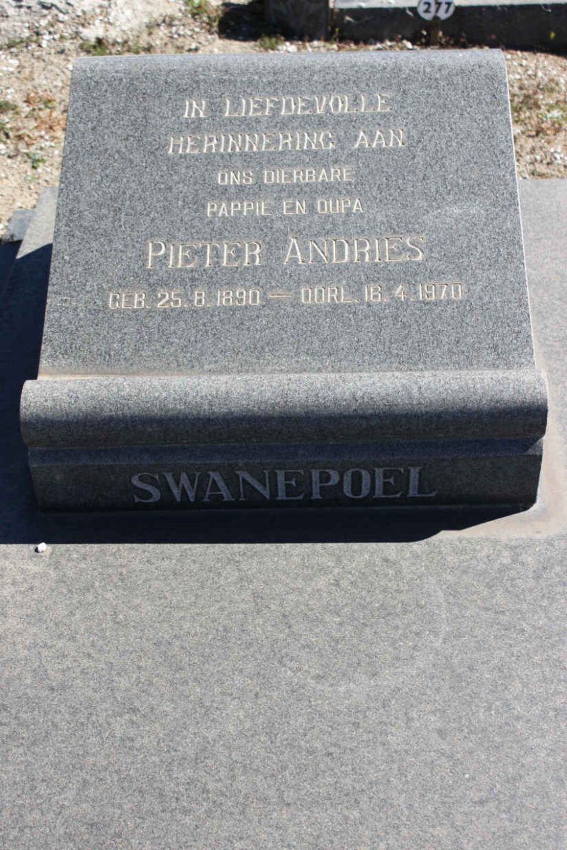 SWANEPOEL Pieter Andries 1890-1970