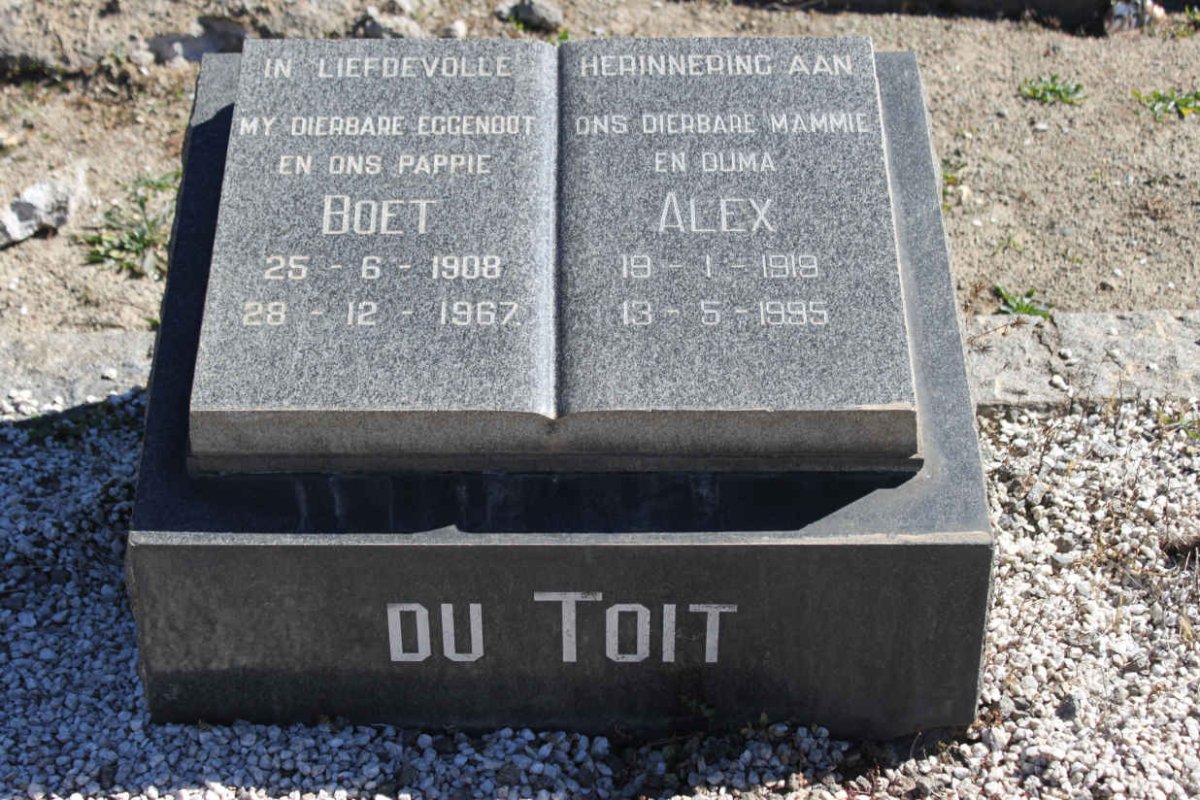 TOIT Boet, du 1908-1967 &amp; Alex 1919-1995