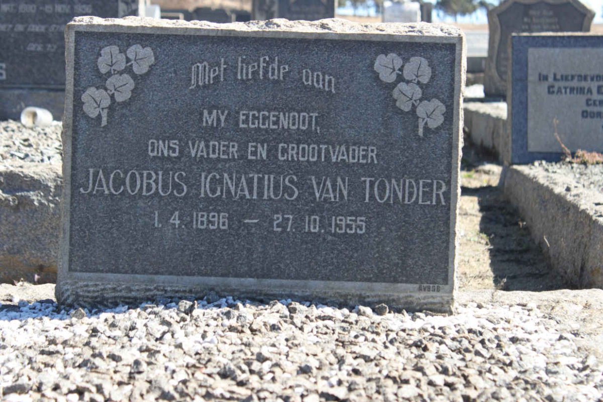 TONDER Jacobus Ignatius, van 1896-1955