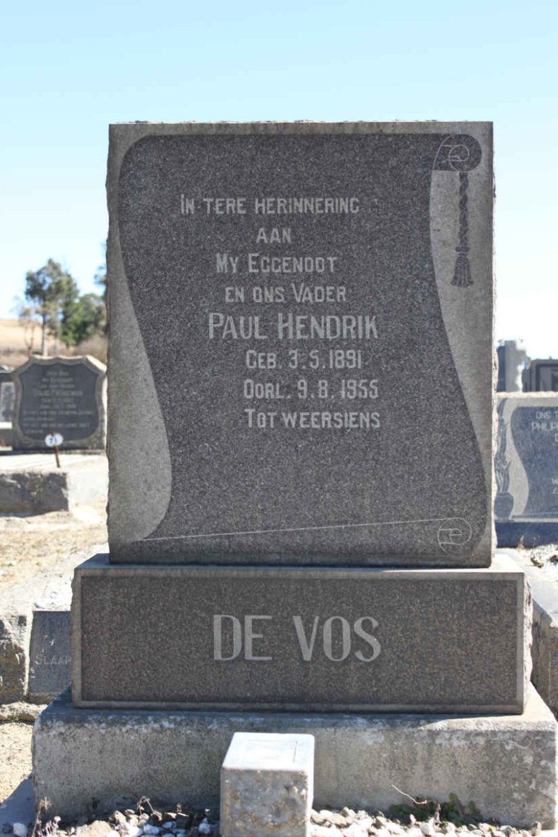 VOS Paul Hendrik, de 1891-1955