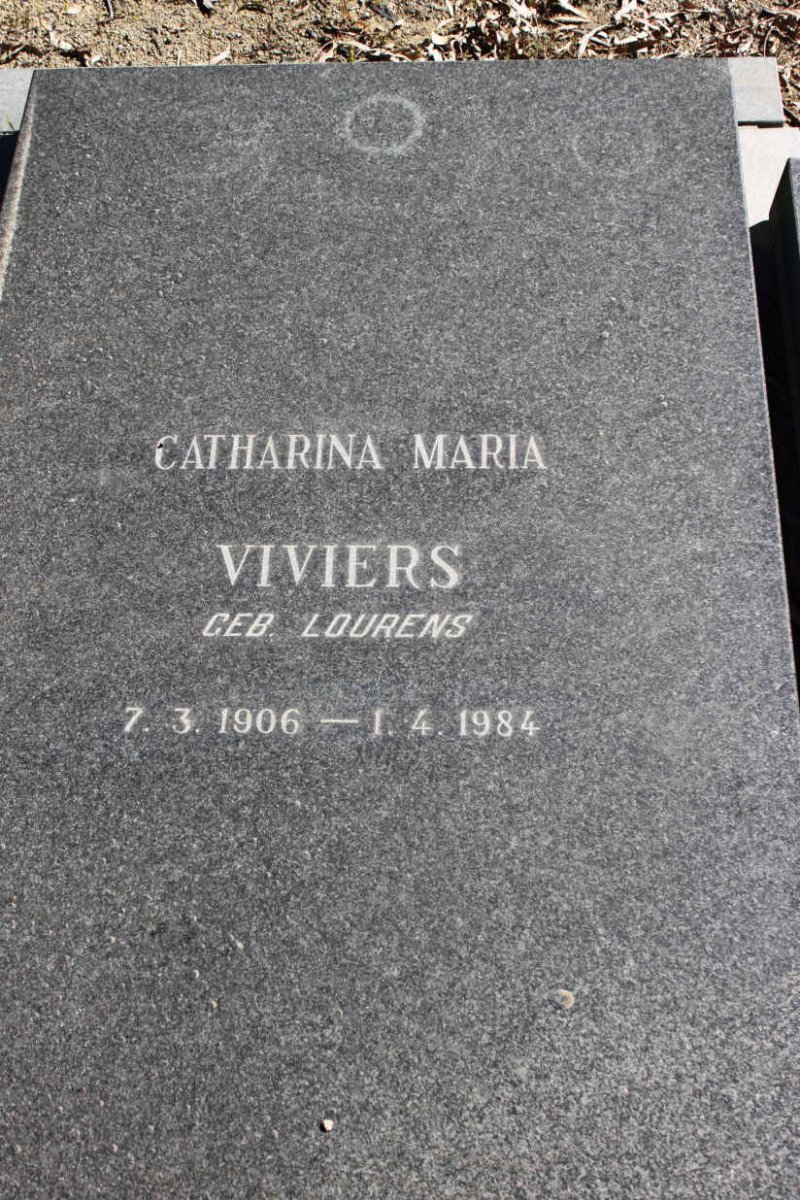 VIVIERS Catharina Maria nee LOURENS 1906-1984
