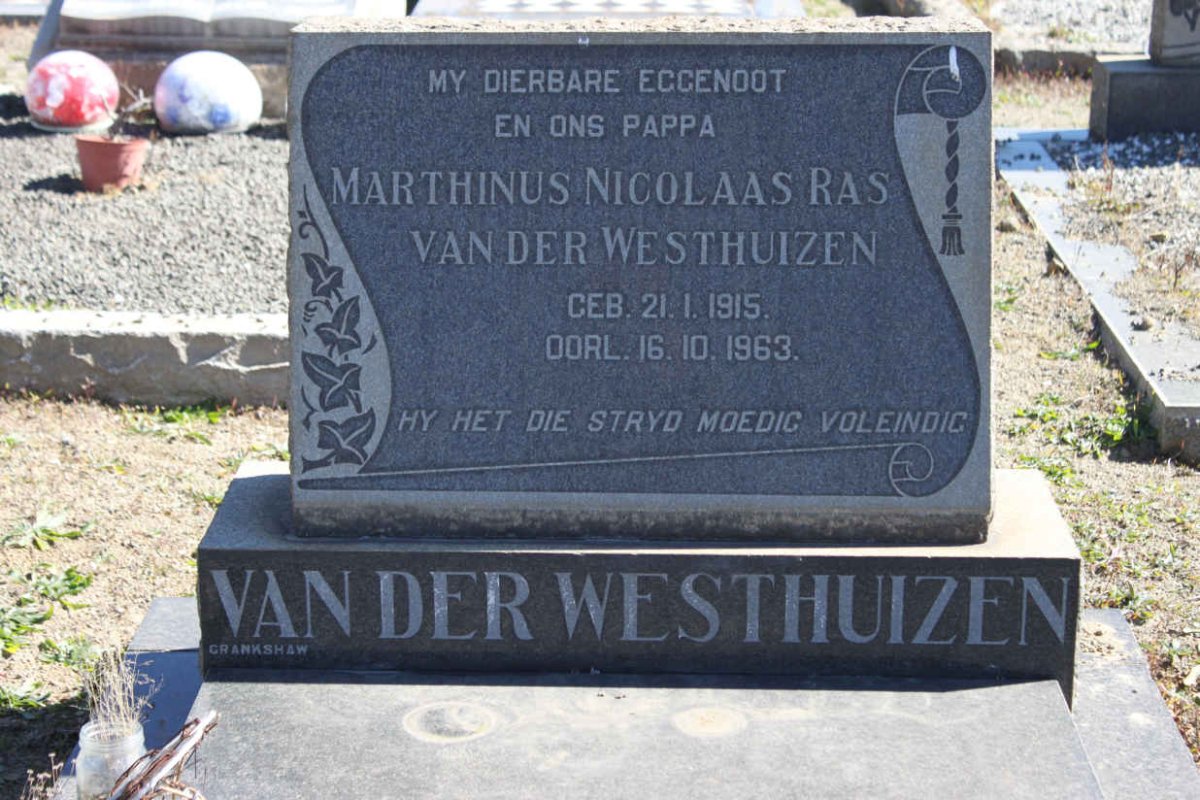 WESTHUIZEN Marthinus Nicolaas Ras, van der 1915-1963