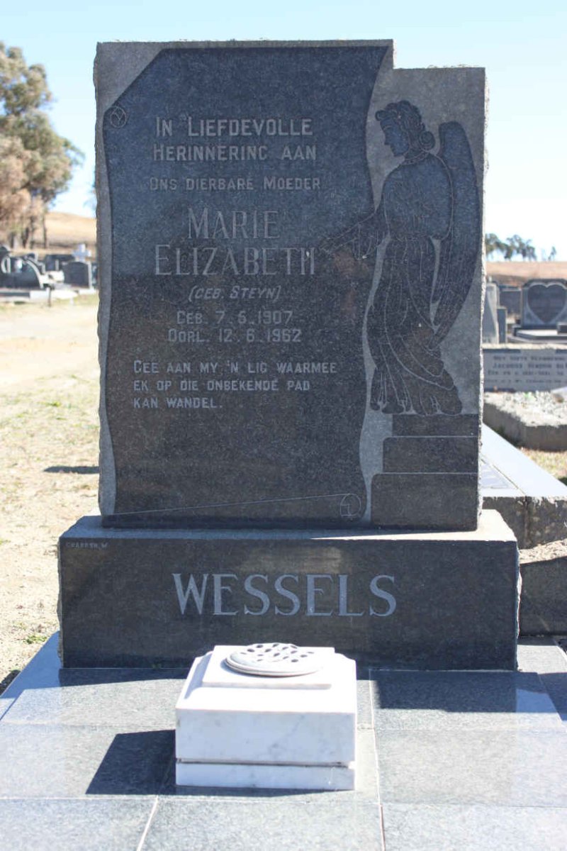 WESSELS Marie Elizabeth nee STEYN 1907-1962