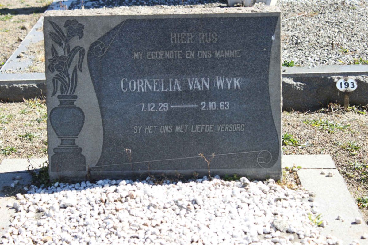 WYK Cornelia, van 1929-1963