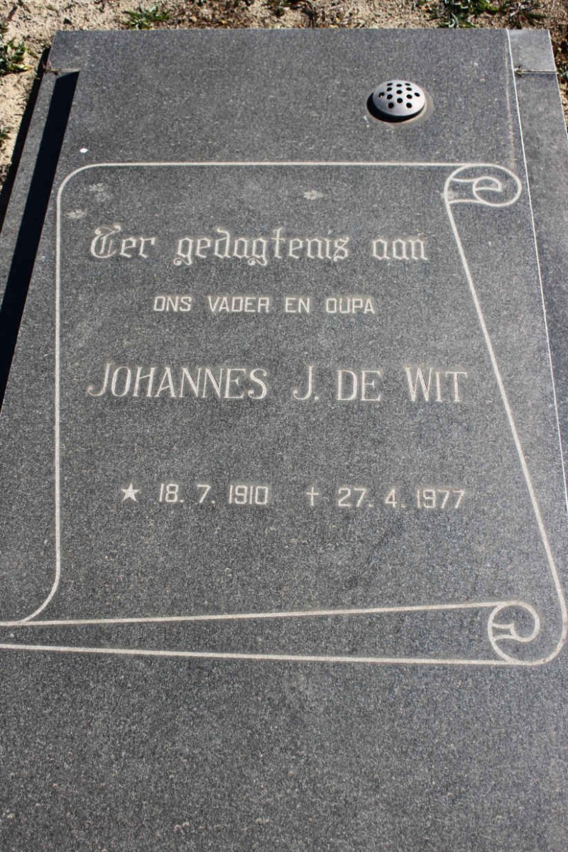 WIT Johannes J., de 1910-1977