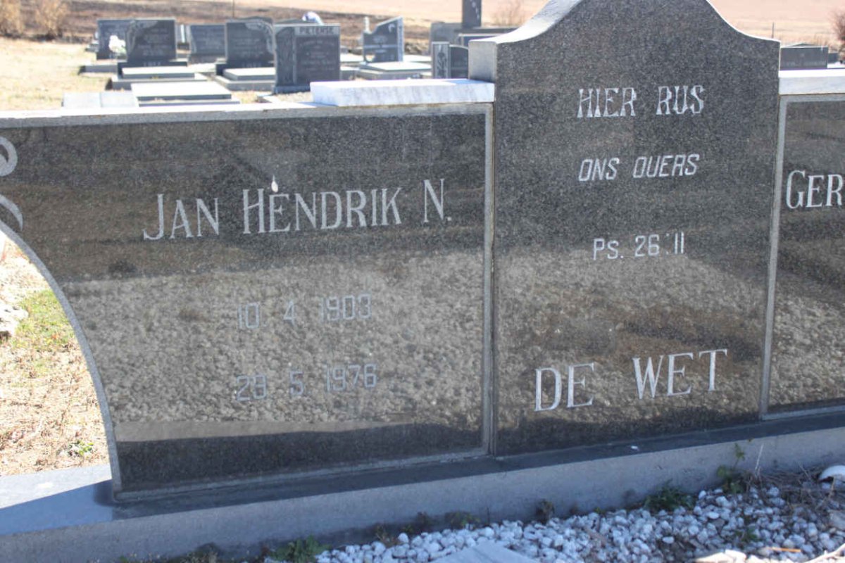 WET Jan Hendrik N., de 1905-1976