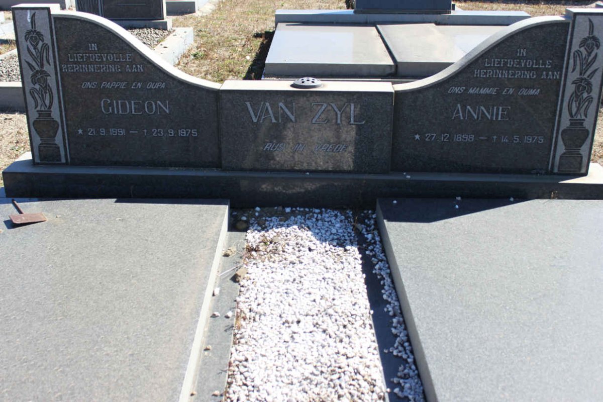 ZYL Gideon, van 1891-1975 &amp; Annie 1898-1975