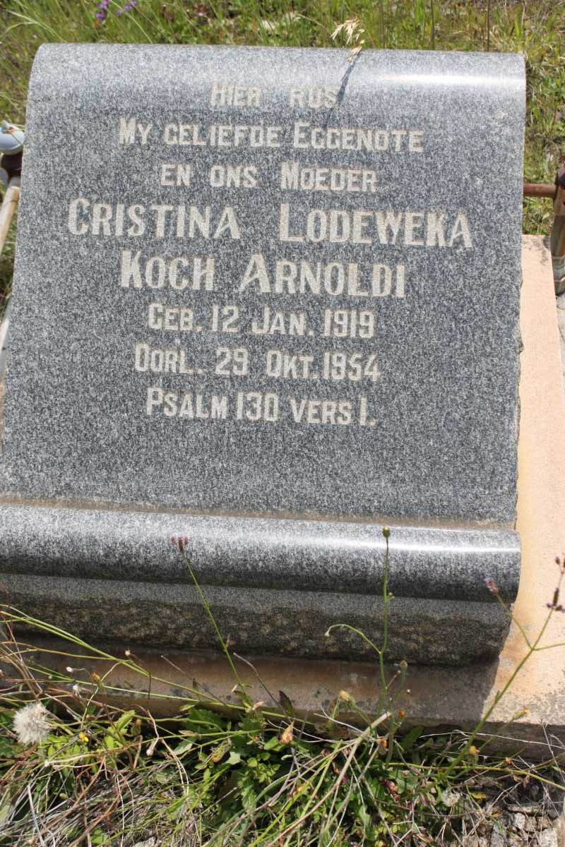 ARNOLDI Christina Lodeweka Koch 1919-1954