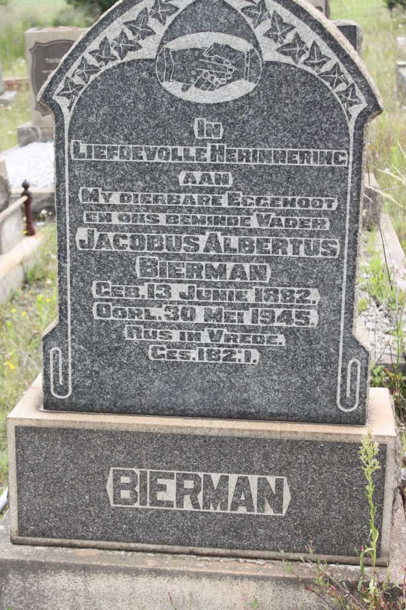 BIERMAN Jacobus Albertus 1882-1945
