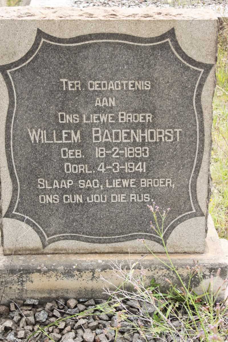 BADENHORST Willem 1893-1941