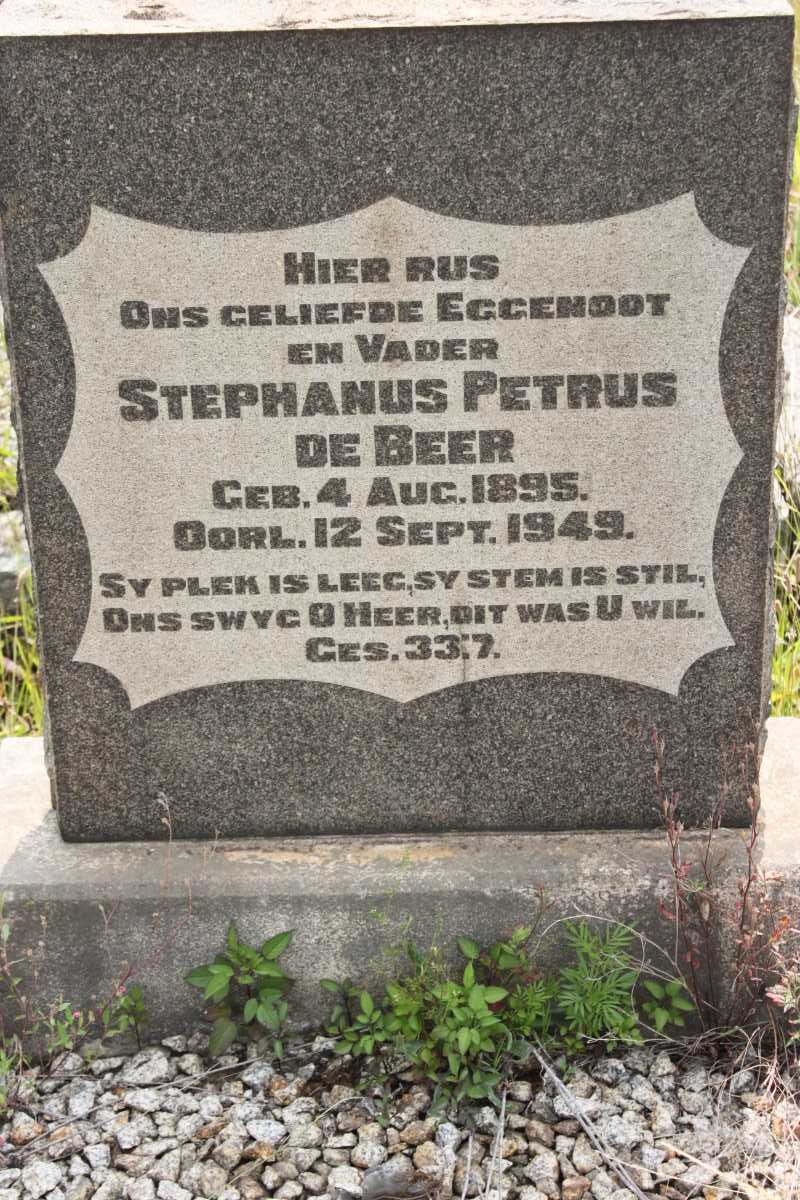 BEER Stephanus Petrus, de 1895-1949