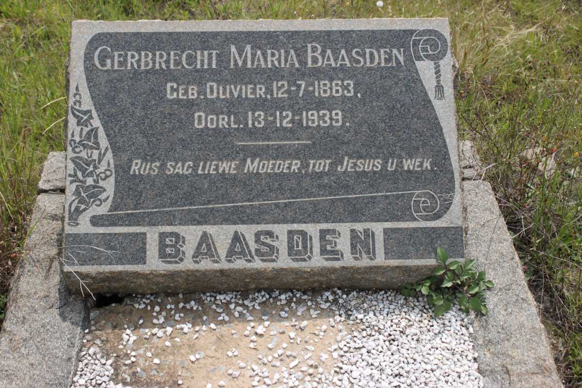 BAASDEN Gerbrecht Maria nee OLIVIER 1863-1939