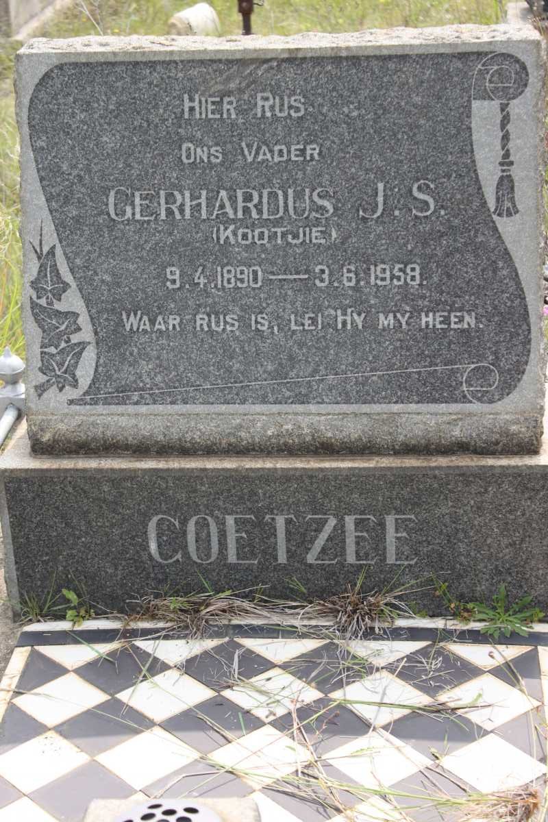 COETZEE Gerhardus J.S. 1890-1958