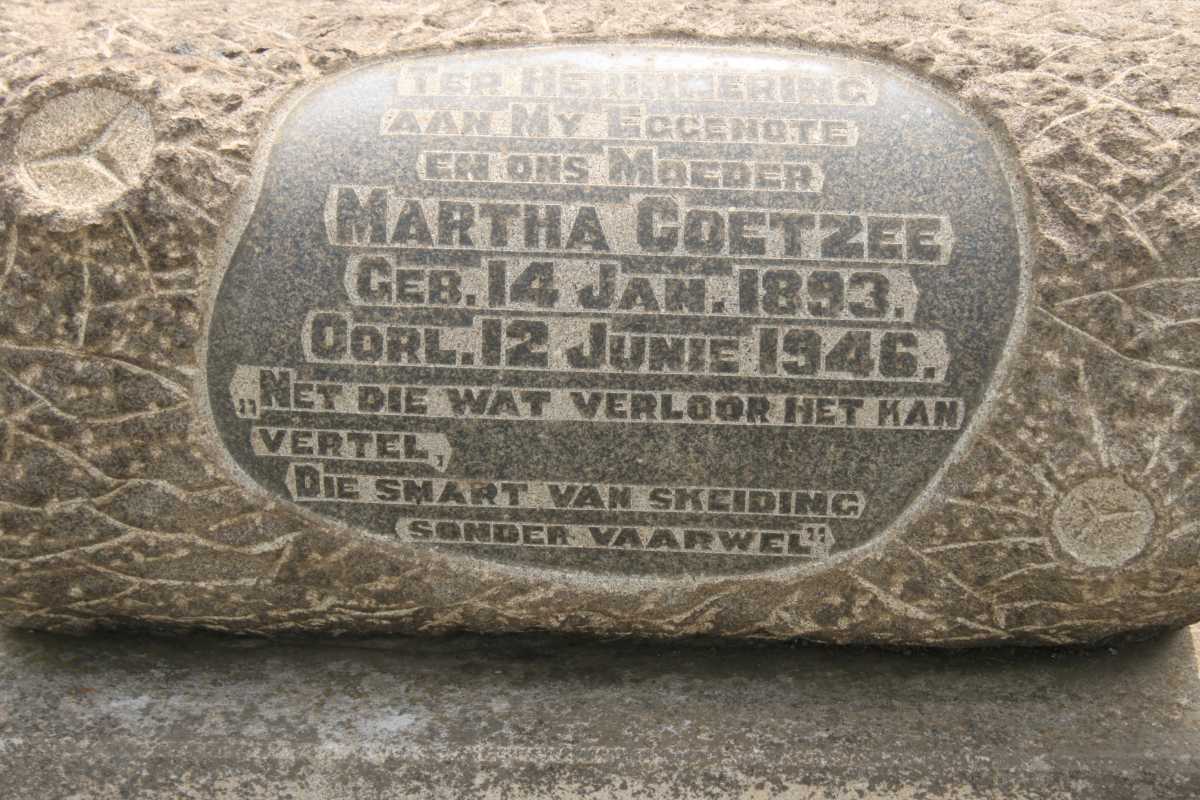 COETZEE Martha 1893-1946