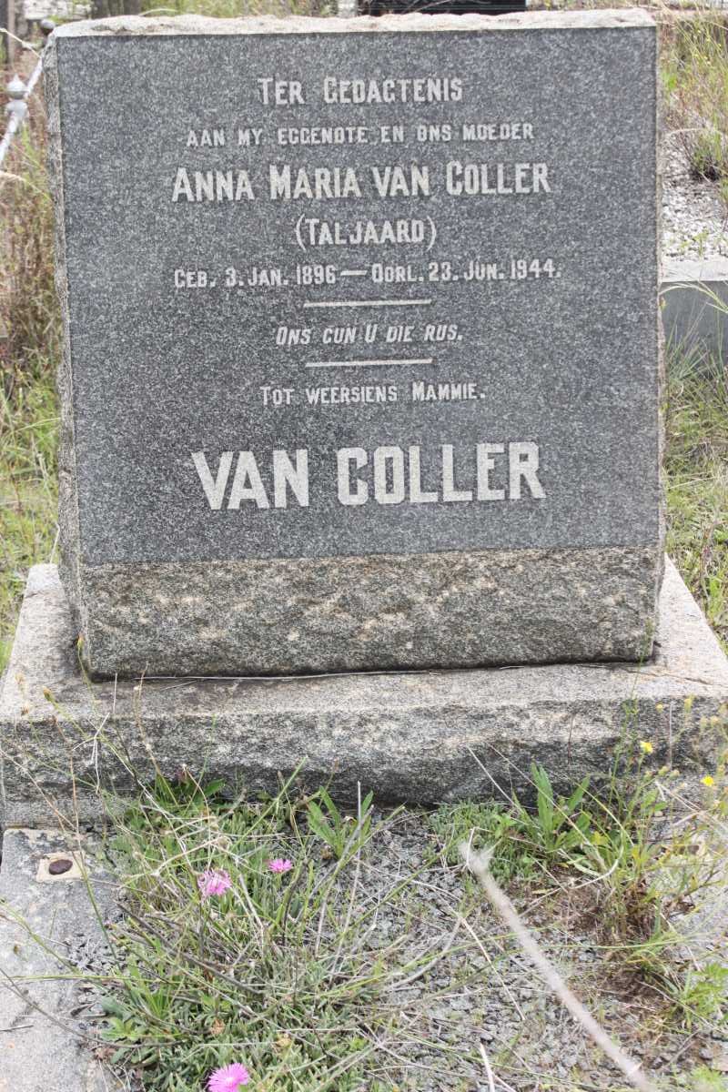 COLLER Anna Maria, van nee TALJAARD 1896-1944