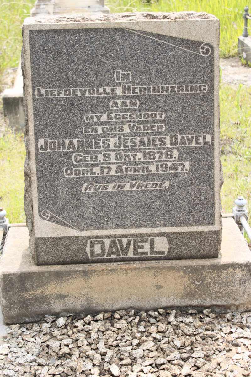 DAVEL Johannes Jesaies 1878-1947