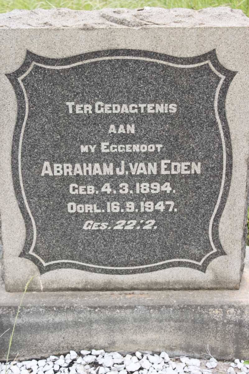 EEDEN Abraham J., van 1894-1947