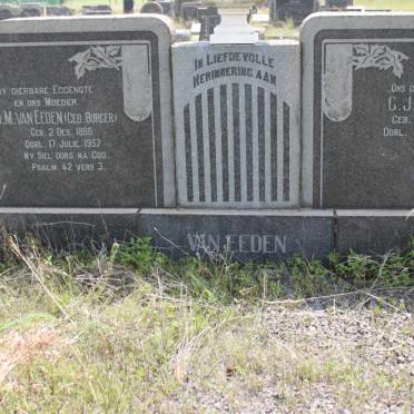 EEDEN G.J., van 1888-1968 &amp; E.D.M. BURGER 1886-1957