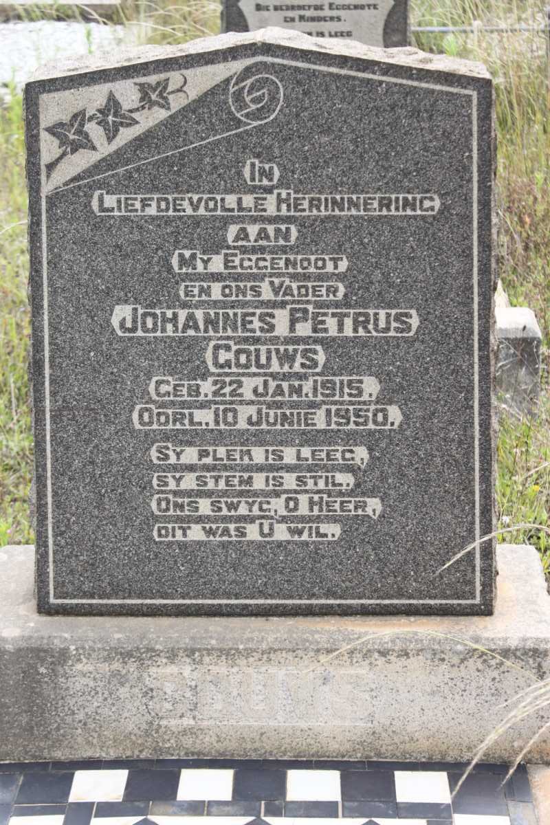 GOUWS Johannes Petrus 1915-1950