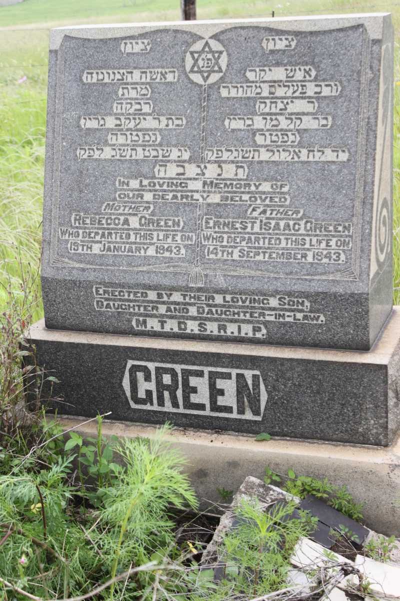 GREEN Ernest Isaac -1943 &amp; Rebecca -1943