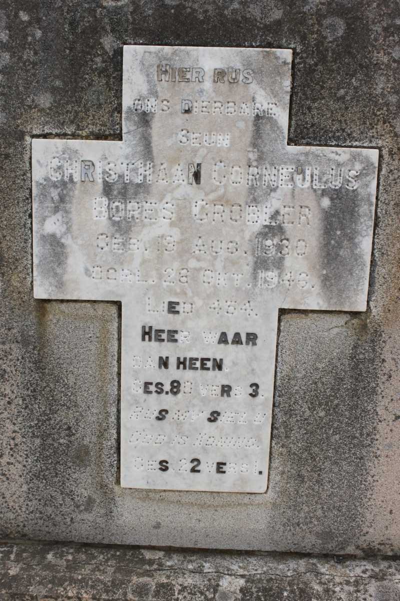 GROBLER Christiaan Corneulus Bores 1930-1946