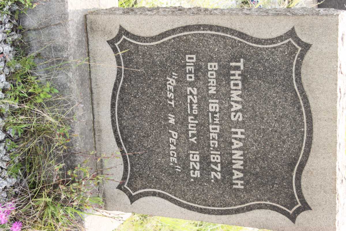 HANNAH Thomas 1872-1925