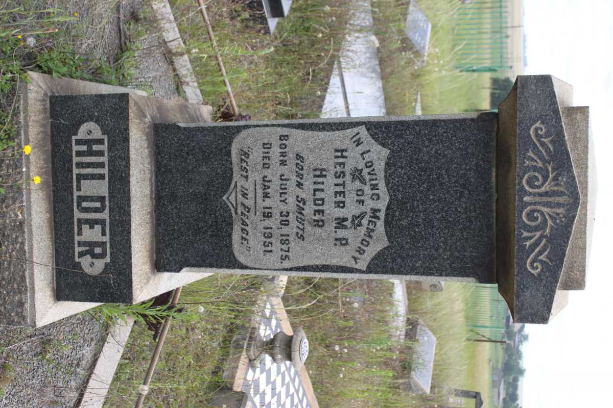 HILDER Hester M.P. nee SMUTS 1875-1951