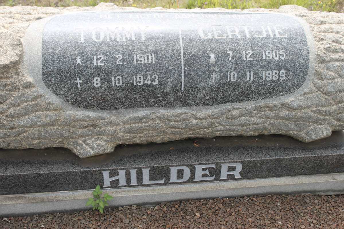 HILDER Tommy 1901-1943 &amp; Gertjie 1905-1989