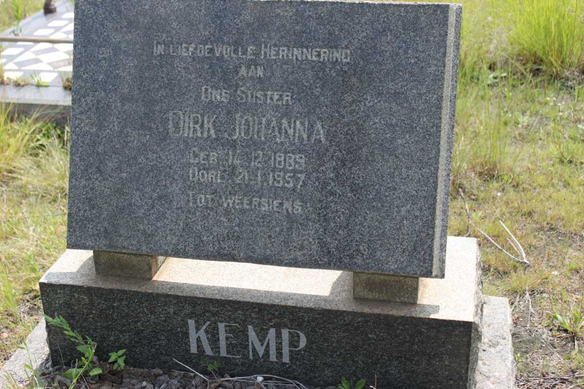 KEMP Dirk Johanna 1889-1957