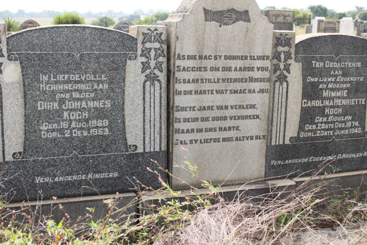 KOCH Dirk Johannes 1868-1953 &amp; Mimmie Carolina Henriette BIDULPH 1874-1943