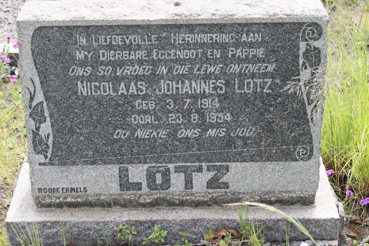 LOTZ Nicolaas Johannes 1914-1954
