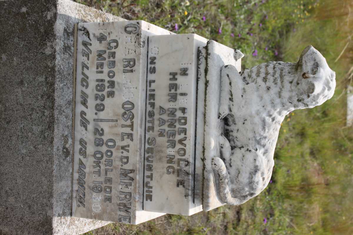 MERWE Charl Jooste, van der 1929-1930