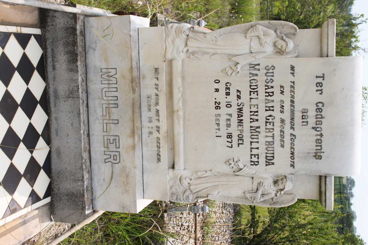 MULLER Susarah Gertruida Magdelena geb SWANEPOEL 1877-19??