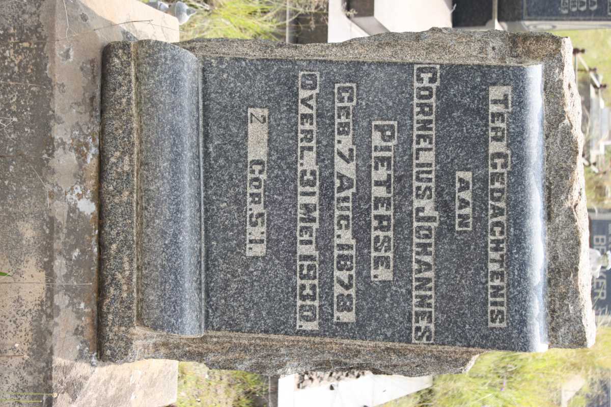 PIETERSE Cornelius Johannes 1878-1930