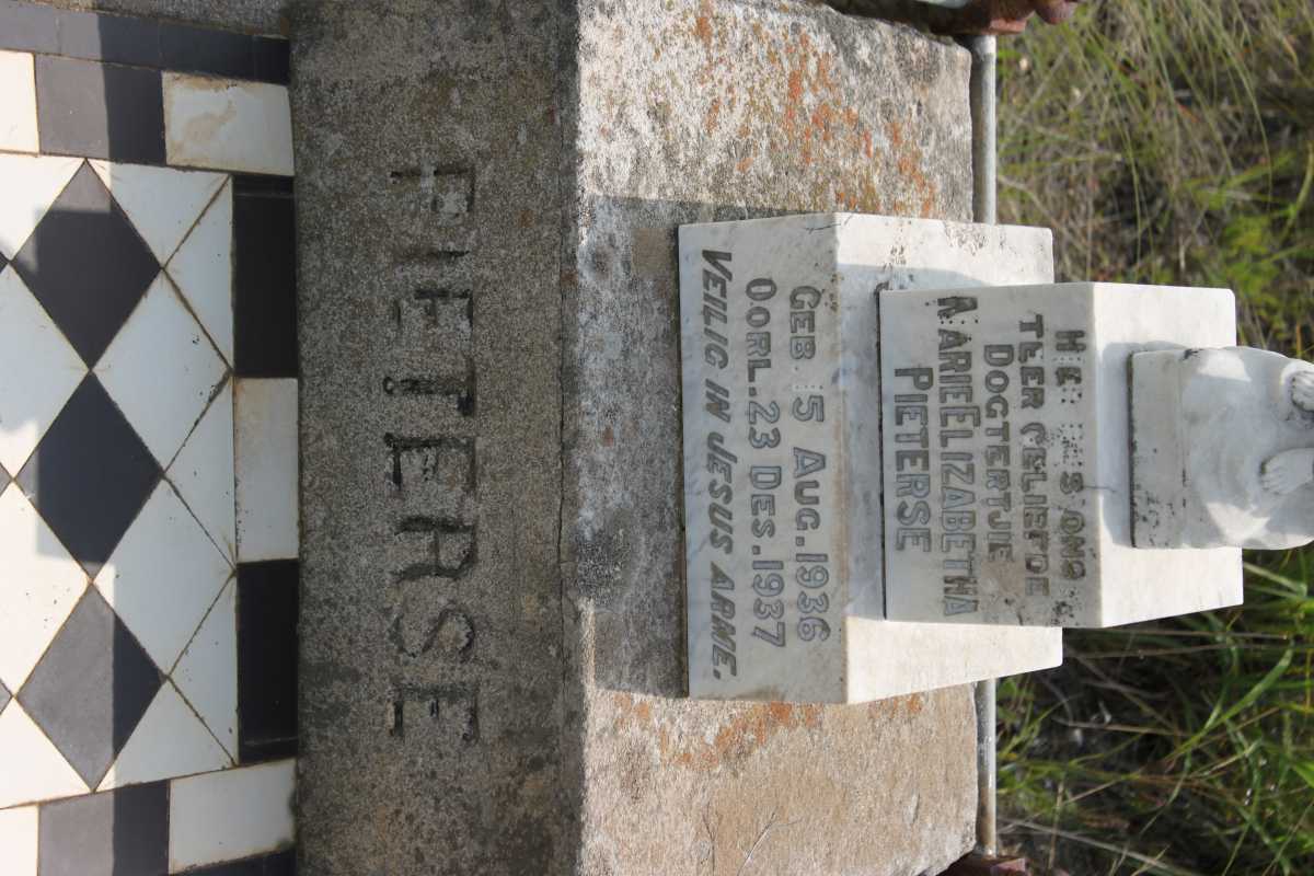 PIETERSE Marie Elizabetha 1936-1937