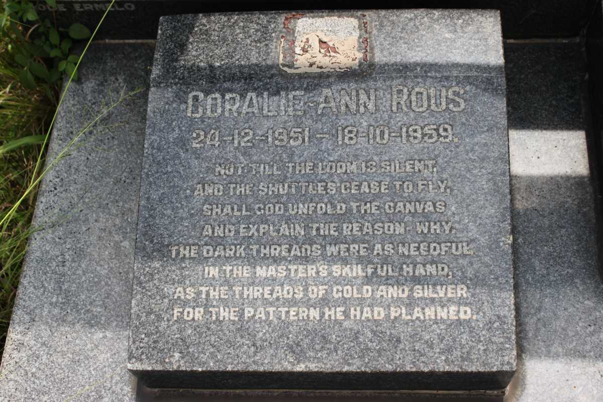 ROUS Coralie Ann 1951-1959