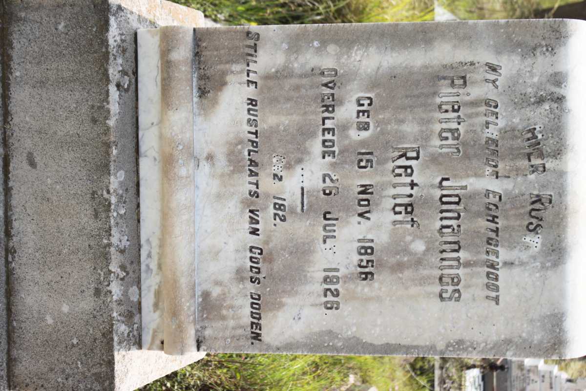 RETIEF Pieter Johannes 1856-1926