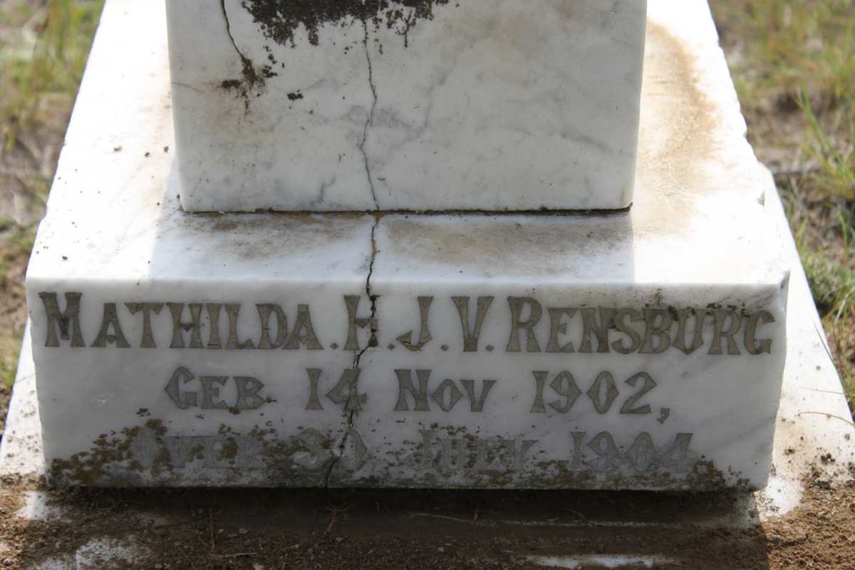 RENSBURG Mathilda H., J. V. 1902-1904
