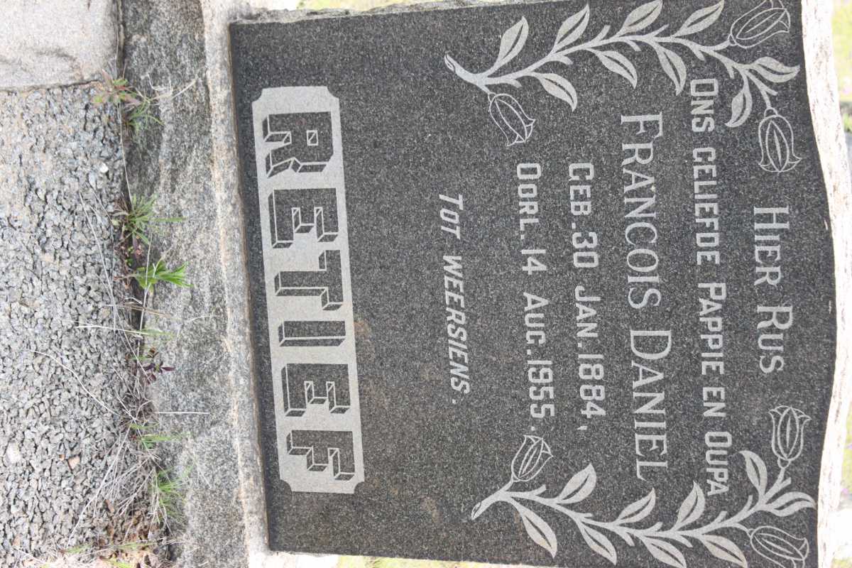 RETIEF Francois Daniel 1884-1955