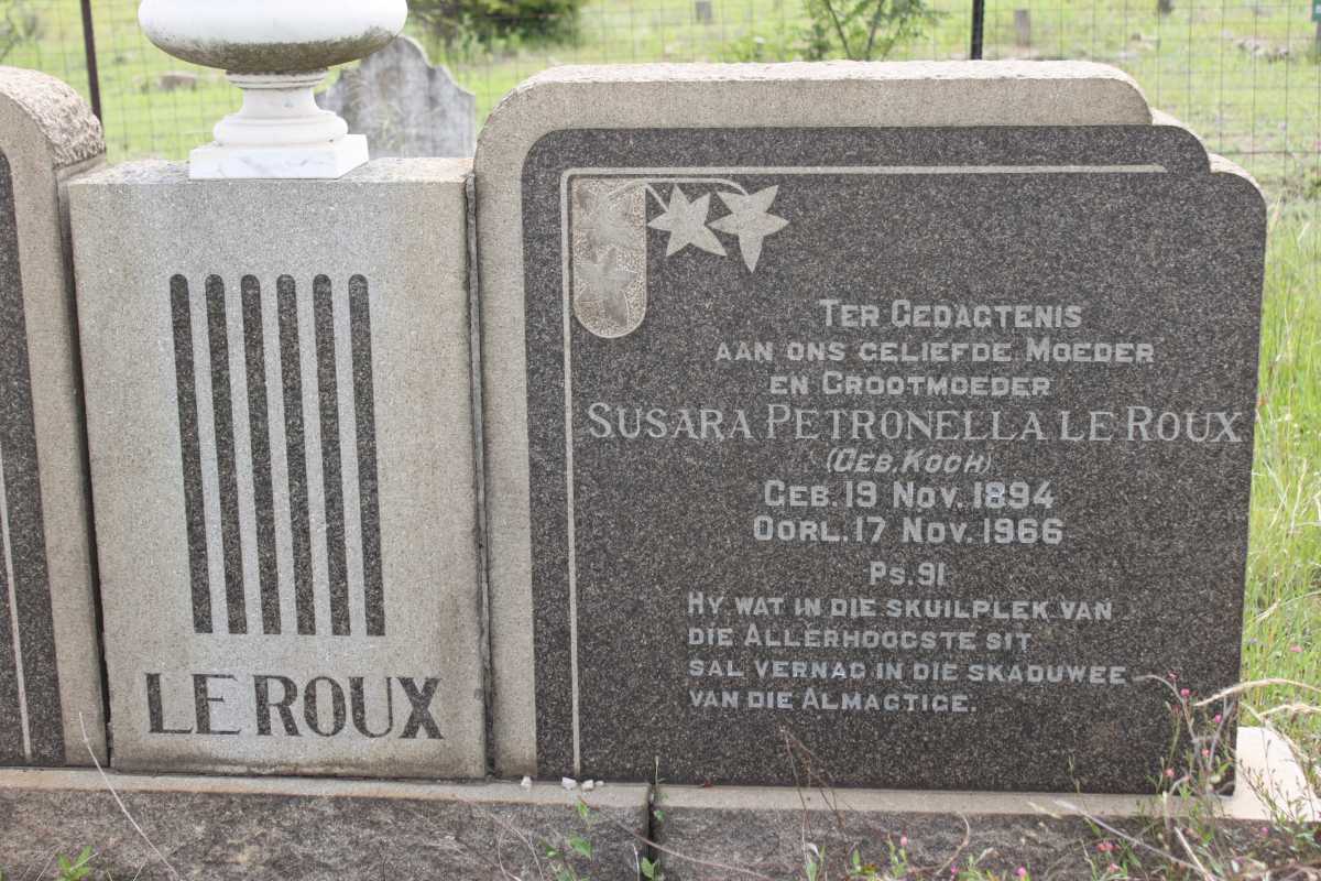 ROUX Susara Petronella, le geb KOCH 1894-1966
