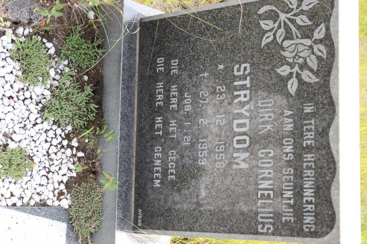 STRYDOM Dirk Cornelius 1958-1959