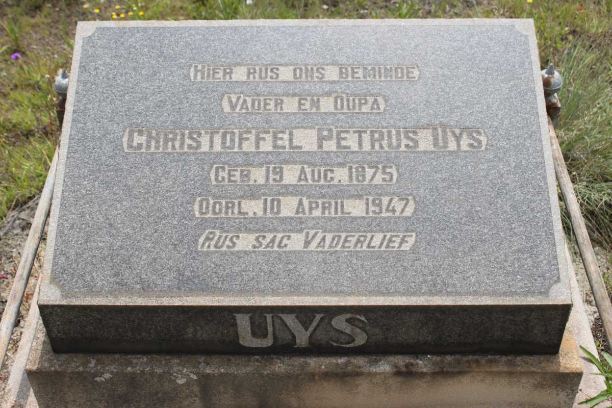 UYS Christoffel Petrus 1875-1947