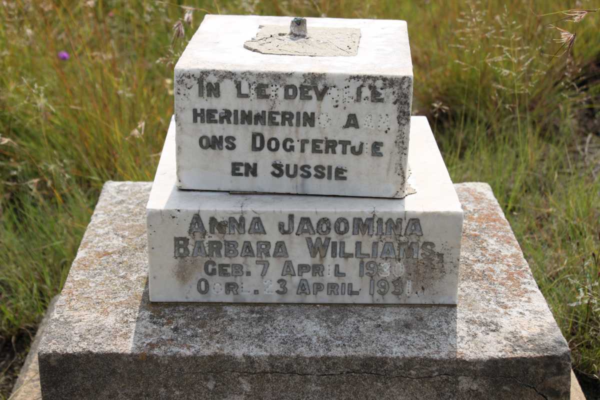 WILLIAMS Anna Jacomina Barbara 1930-1931